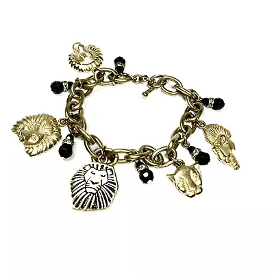 Buy Disney Lion King Charm Bracelet 7.5  Gold Tone Dangle Jewelry • 23.15£