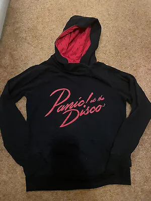 Buy Panic At The Disco Black Hoodie Small Cotton Blend Emo Pop Punk • 9.45£