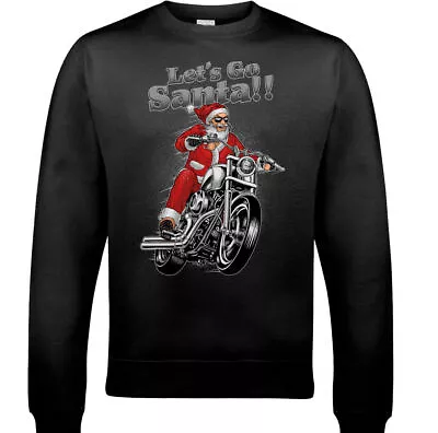 Buy Let's Go Santa Mens Funny Xmas Biker Sweatshirt Motorbike Bike Motorbike Jumper • 20.99£
