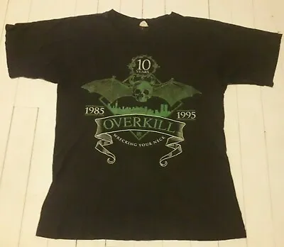 Buy OVERKILL Wrecking Your Neck Vintage 1995 T Shirt XL Thrash Speed Metal LP Slayer • 155.88£