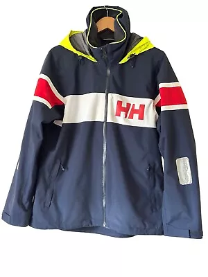Buy HELLY HANSEN Women’s Salt Flag Waterproof Breathable Sailing Jacket Navy Size XL • 47£