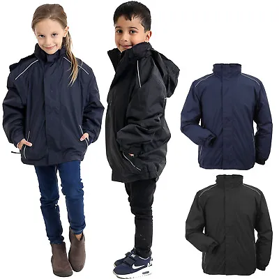 Buy Kids Waterproof Jacket Fleece Lined Hooded Winter Warm Coat Boys Girls Coats New • 9.99£