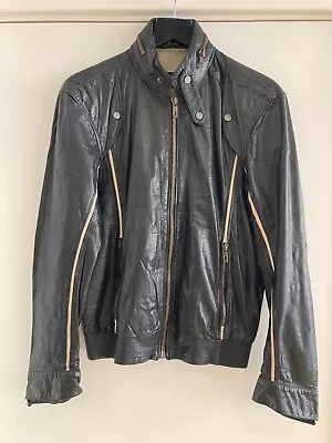 Buy Vintage Ruffo Italian Leather Biker Jacket Vintage 2004 • 150£