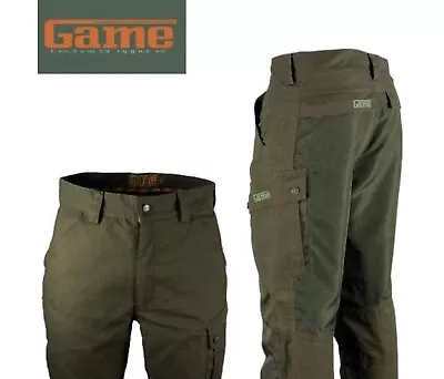 Buy Game Hawk Trousers Canvas Cordura Waterproof Hunting Shooting Country • 42.50£