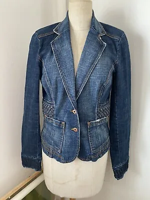 Buy Only Jeans Jacket Blazer Denim Size 42 Ladies Blue Cs1 • 28£