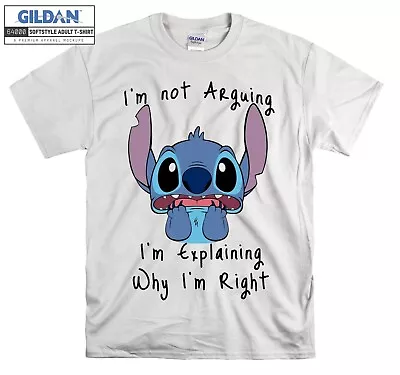 Buy Stitch I’m Not Arguing Kids T-shirt Gift Hoodie Tshirt Men Women Unisex A973 • 11.99£