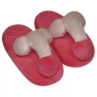Buy WILLY SLIPPERS PENIS Plush PINK Party Hen Stag Night Xmas UK SELLER FAST POST • 14.95£