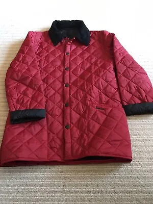 Buy Barbour Red And Black Quilted Jacket Size XS / 14. • 23.99£