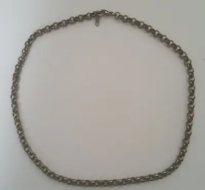 Buy Heavy Bronze Tone Metal Round Link Chain Necklace • 8£