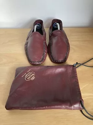Buy Vintage Church's Travel Indoor Ox Blood Red Leather Handmade Slippers UK Size 6 • 50£