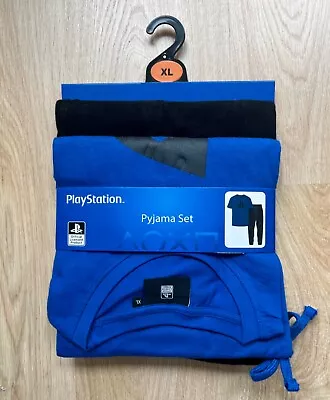 Buy Mens PlayStation Short Sleeve Logo Pyjamas Loungewear Set Size XL BNWT • 19.95£