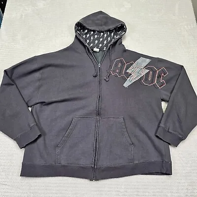 Buy Women's AC DC Band Full Zip Gray Jacket Size XXL • 18.96£