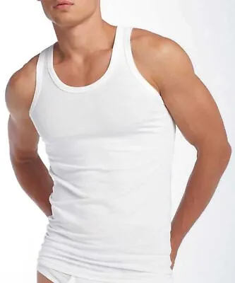 Buy Mens White Vest | 3-12 Pack Plain Men Vests | 100% Cotton Summer Vests New M-2xl • 20.49£