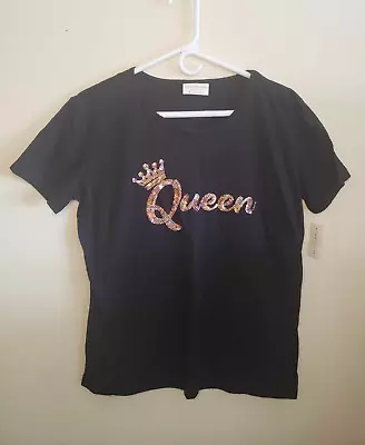 Buy NWT Glitter  Queen  T Shirt - Size Medium - WCtp162 • 9.40£