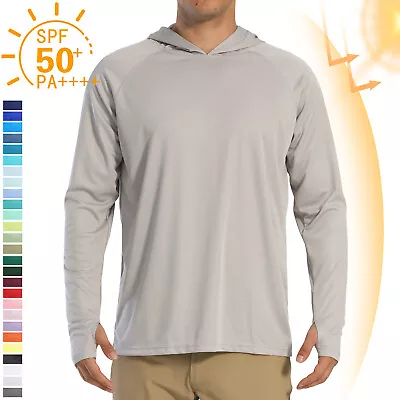 Buy UPF50+ Men's Skin Protection Shirts Hoodies Long Sleeve Lightweight Quick Dry T • 17.98£