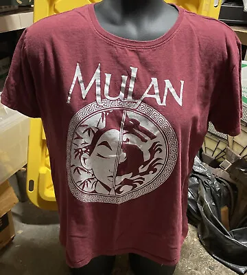 Buy Women’s DISNEY Burgundy Mulan Graphic T-Shirt, Size Large GUC • 12.30£