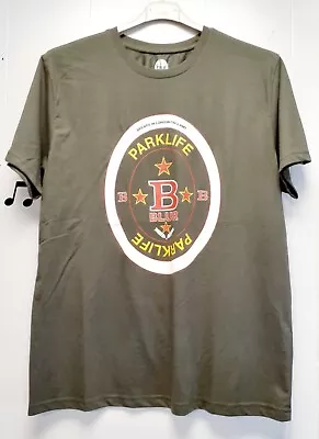 Buy Blur Parklife Logo Size Large Official T Shirt Gorillaz Daman Albarn Beermat • 17£