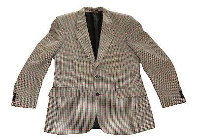 Buy Chatsworth Black, Orange & Red Check 100% Wool Sports Jacket Mens Medium • 19.99£