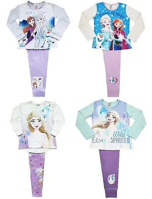 Buy Girls Disney Frozen Pyjamas Elsa Anna Olaf Pyjamas 18 Months - 10 Years • 6.40£