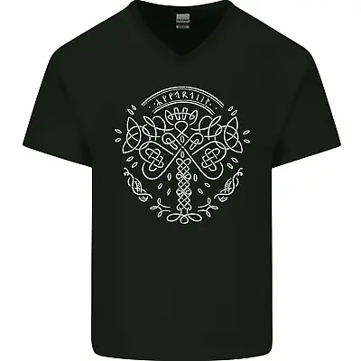Buy Viking Yggdrasil Tree Norse Mythology Thor Mens V-Neck Cotton T-Shirt • 8.99£