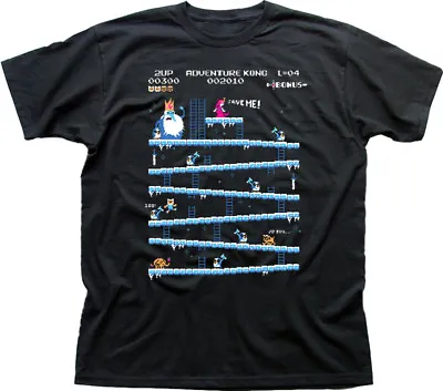 Buy Adventure Time Donkey Kong Arcade Game 80s Retro Black T-shirt OZ9853 • 13.95£