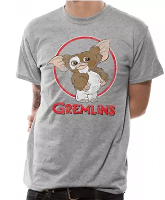 Buy Official Gremlins Gizmo Distressed Grey X-Large T-Shirt, Cotton Shirt • 9.99£