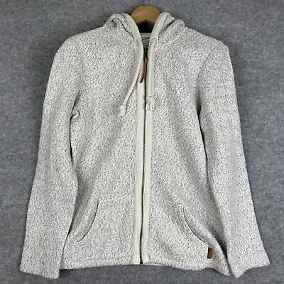 Buy Fat Face Hoodie Womens UK 8 Grey White Full Zip Hooded Jumper Jacket Cardigan • 11.46£