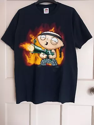 Buy Vintage Rambo Stewie Family Guy Cotton T Shirt 2007 Size M • 14£