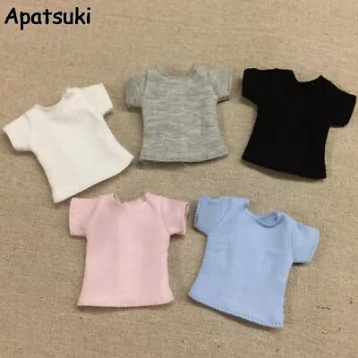 Buy Pure Color Doll T-shirt For Blythe Doll Clothes Base Shirt Top For Azone Momoko • 5.65£