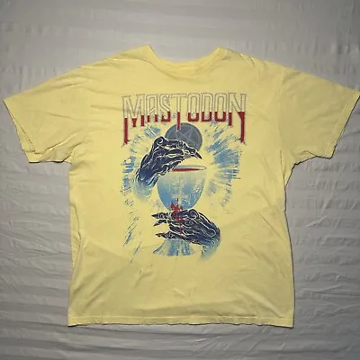 Buy Mastodon T-Shirt Mens XL Yellow Chalice Graphic Metal Band Tee • 28.35£