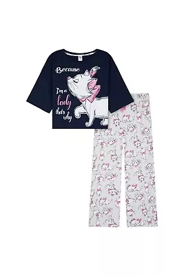 Buy Disney Womens Marie Pyjama Set Nightwear Short Sleeve T-Shirt And Bottoms • 20.99£