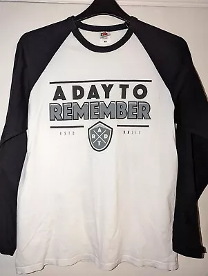 Buy A Day To Remember 2017 Bad Vibes World Tour Long Sleeve T-shirt WHITE ADTR Large • 19.99£