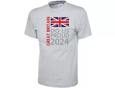 Buy Great Britain Do Us Proud British Supporters Union Jack Unisex T-Shirt 2024 • 10.24£