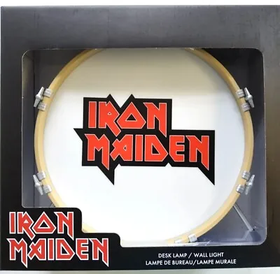 Buy Iron Maiden Logo Drum Desk Lamp Wall Light / Night Light Official Licensed Merch • 47.97£