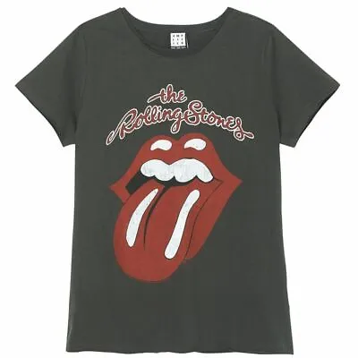 Buy Amplified Ladies/Girls Rolling Stones Vintage Tongue Short Sleeve T-Shirt • 19.75£