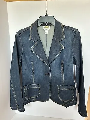 Buy Vintage Talbots Jean Jacket Women Size 8 Blue Denim Stretch Casual • 23.62£
