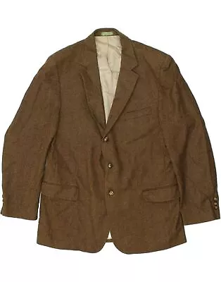 Buy ORVIS Mens 3 Button Blazer Jacket UK 44 2XL Brown Chevron Wool AW09 • 33.90£