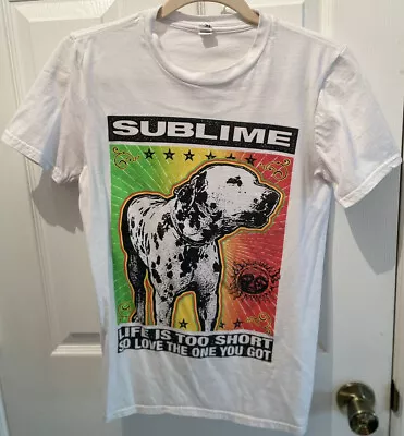 Buy Sublime Life Is Too Short  Dog Shirt S Punk Rock Grunge Rasta 311 Vtg 90s • 37.88£