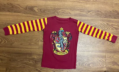Buy Harry Potter Hogwarts Gryffindor Long Sleeve Youth Size 8 Maroon & Golden Yellow • 11.53£