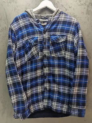 Buy American Breed Jacket Sz Medium Fleece Lined Overshirt Lumberjack Workwear Plaid • 13.99£