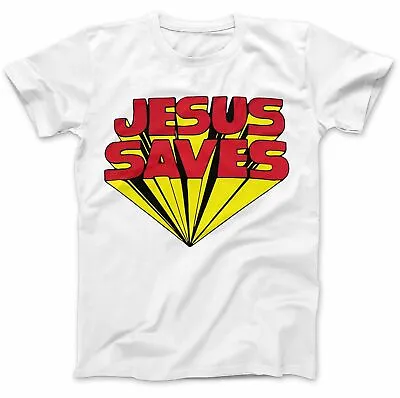 Buy Jesus Saves T-Shirt As Worn By Keith Moon Cool 100% Retro Gift White S- 3xl   • 6.99£