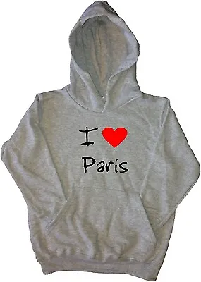 Buy I Love Heart Paris Kids Hoodie Sweatshirt • 16.99£