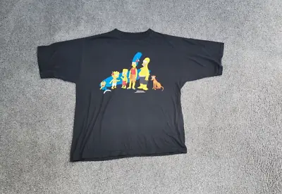 Buy Vintage The Simpsons T Shirt Mens Large Black Simpson 2002 Cartoon • 25£
