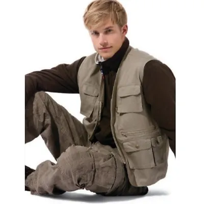 Buy Mens Vest Waistcoat Multi-Pocket Bodywarmer Ladies Workwear Fly Fishing Hunting • 10.95£