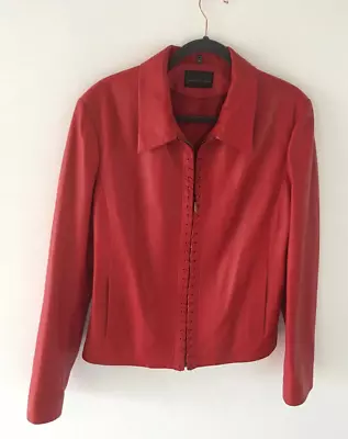 Buy Proudfoot Woman's Red Leather And Lambskin Jacket In Excellent Condition • 39.55£