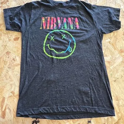 Buy Nirvana T Shirt Large L Grey Mens Graphic Band Music • 8.99£