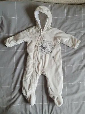 Buy Disney Baby: Beautiful Cream Fluffy All In One Hoodie Zip-up Lined Coat - 6.9 M • 12.99£