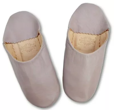 Buy Moroccan Leather Babouche Slippers Sheepskin Slides Mules Womens **handmade** • 19.99£