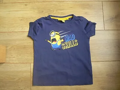 Buy Minions Blue T Shirt Age 5-6 Yrs • 2£