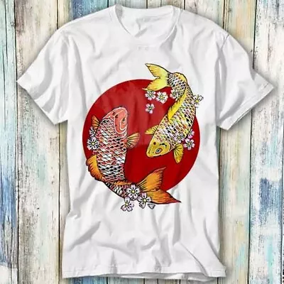Buy Yin Yang Koi Fish Red Sunset T Shirt Meme Gift Top Tee Unisex 1063 • 6.35£